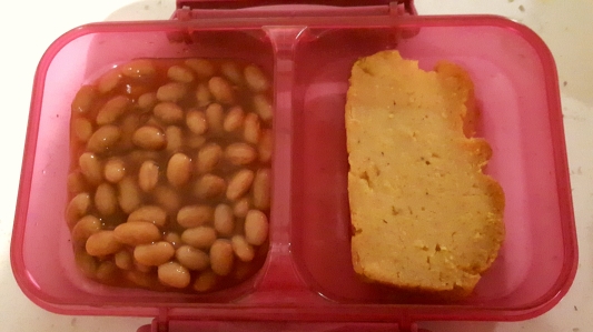 Baked beans and Sweet potato bread